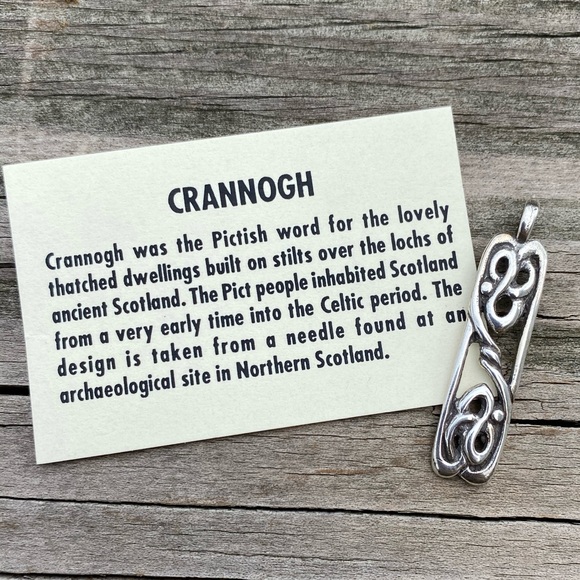 Crannogh Pendant .925 Sterling Silver Scottish Pictish pendant Made in USA - Picture 3 of 9